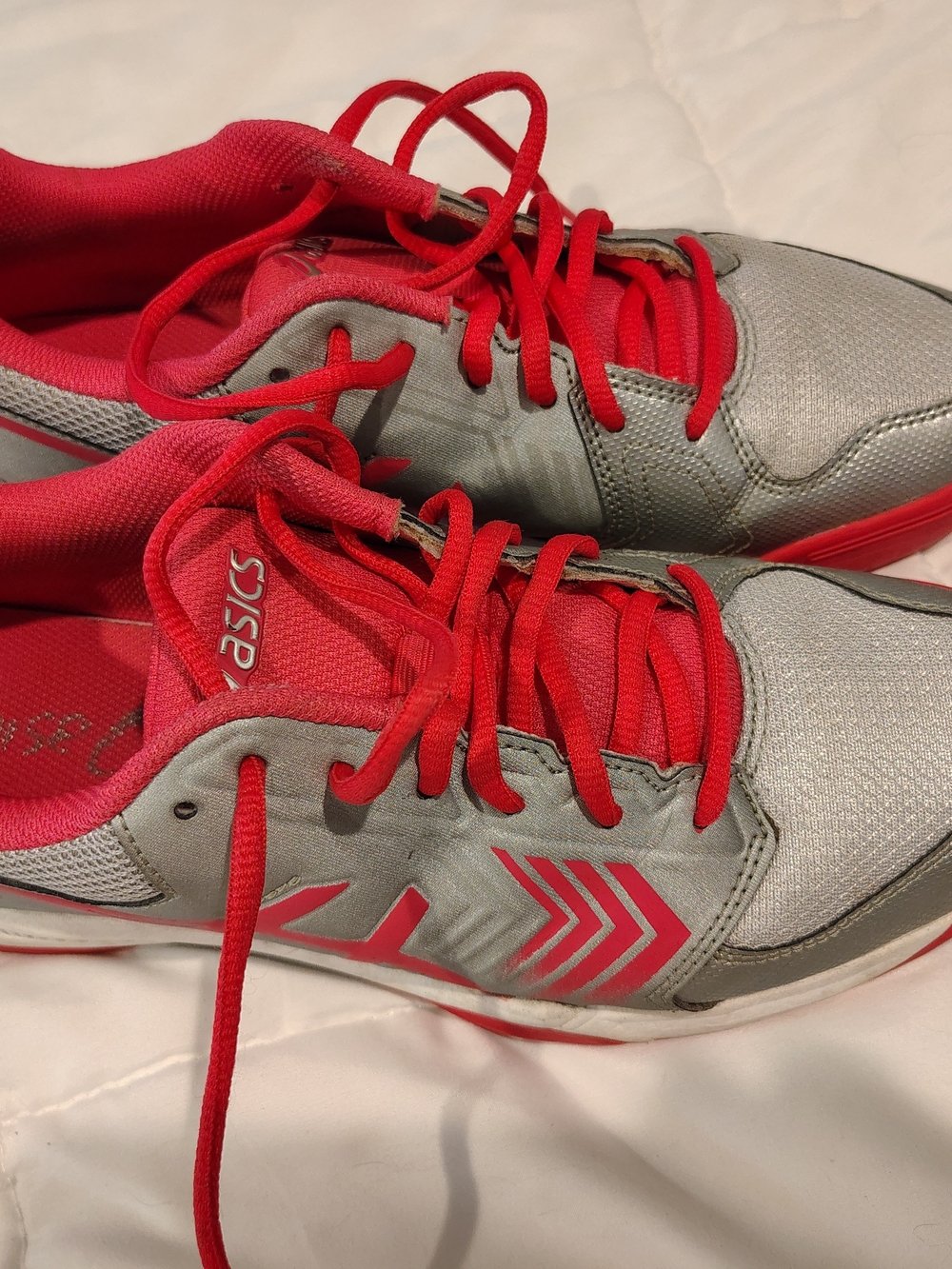 Women's ASICS GEL Dedicate 5 Running Shoes Athletic Sneakers Silver/Pink Sz 10.5 - Picture 2 of 9
